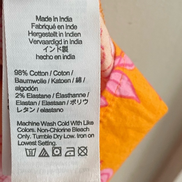 J.Crew floral print, size 12, orange and pink mini dress - Picture 8 of 12